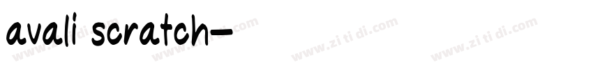 avali scratch字体转换